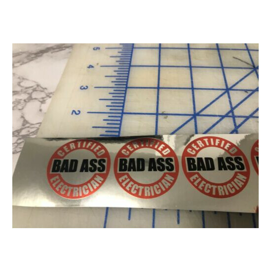 (4) Funny BAD A$$ ELECTRICIAN Hard Hat ,Welding Helmet Stickers Decal  image {3}