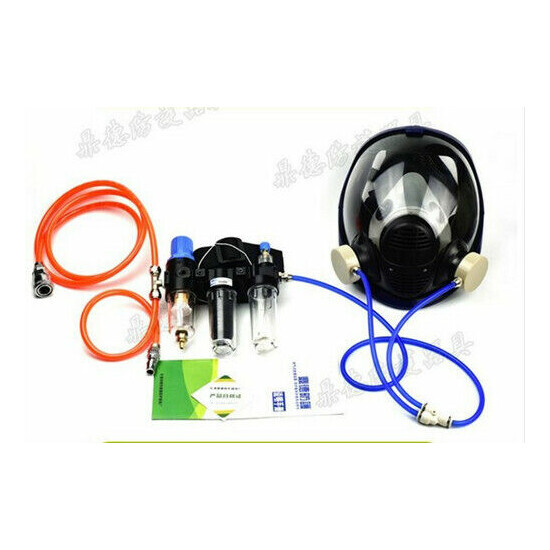3 In1 Function Supplied Air Fed Respirator Kit System for 6800 Face Gas Mask image {2}
