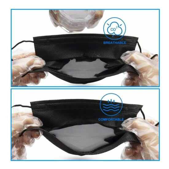 50 Black Face Mask With Package Mouth &Nose Protector Respirator Masks USA Selle image {2}