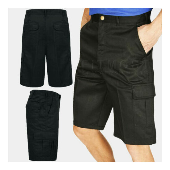 Mens Cargo Work Shorts Combat Half Pants Multi Pockets Casual Workwear Shorts image {2}