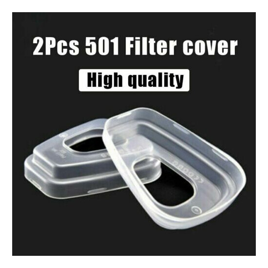 4 Pcs 501 Filter Retainer Cover for 6200 6800 7502 Respirator Facepiece Gas Mask image {3}