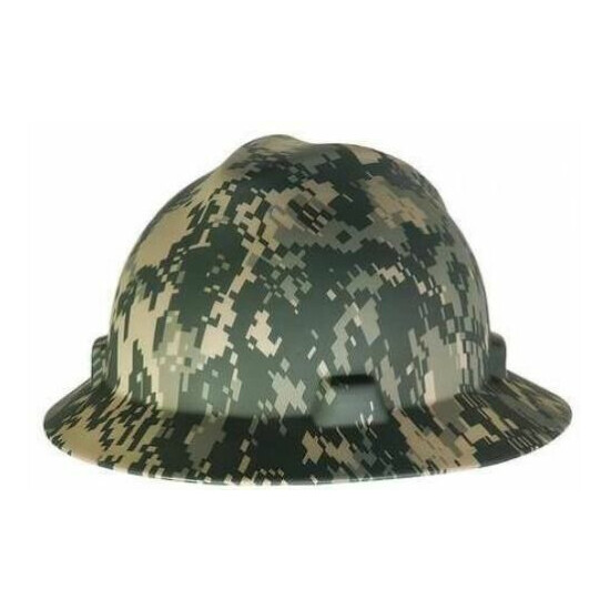 MSA 10104254 V-Gard Camouflage Full Brim Hard Hat w FasTrac Ratchet Suspension image {1}