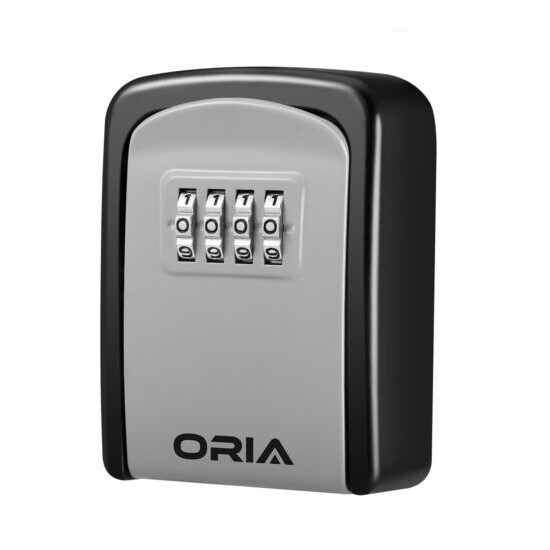 Outdoor 4&Digital Combination Key Lock Storage Security Box,Wall Mounted&Padlock image {2}