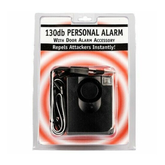 3-in-1 - 130db - Personal Alarm w/ Door Alarm Accessory and Light image {1}