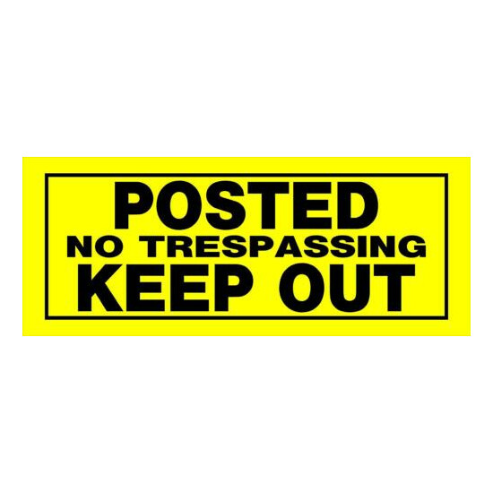 POSTED NO TRESPASSING KEEP OUT Sign Heavy Duty 6" x 15" Plastic HILLMAN 841800 image {1}