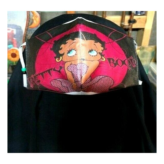 ***Betty Boop*** REVERSIBLE Cotton Face mask (handmade)AA image {1}