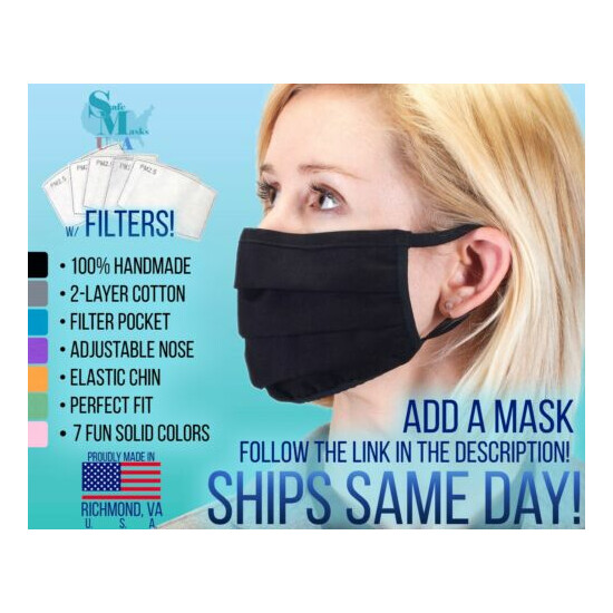 Face Mask Filters - Made in USA Replacement Filters for Face Masks PM2.5 Filters image {4}