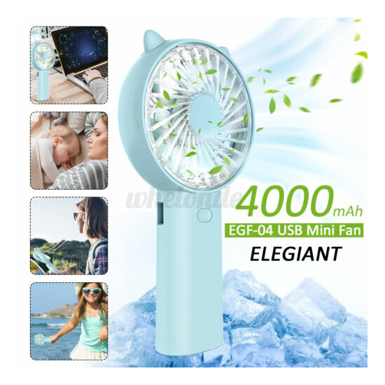 ELEGIANT Portable Mini Handheld Fan Air Cooling Handy Fan Rechargeable 4000mAh image {1}