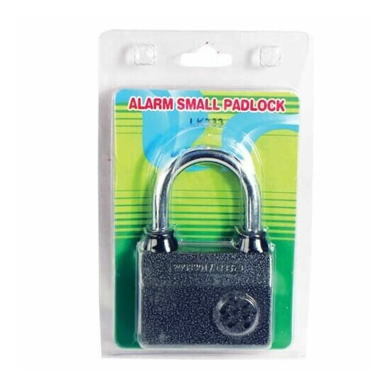 SMALL ALARM PADLOCK SIREN ALARMED MINI LOCK FOR SECURITY AND PROTECTION image {3}