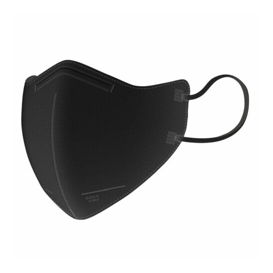 AER KF94 BLACK Face Protective Safety Mask Made in Korea 4 Layers Medium image {2}