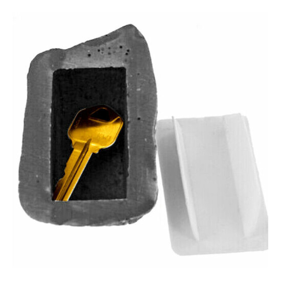 Outdoor Spare Key House Safe Hidden Hide Storage Security Rock Stone Case J FJ image {1}