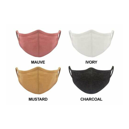 Cotton Face Mask with Filter Pocket Adult 3D Reusable Face Mask Made in USA image {7}