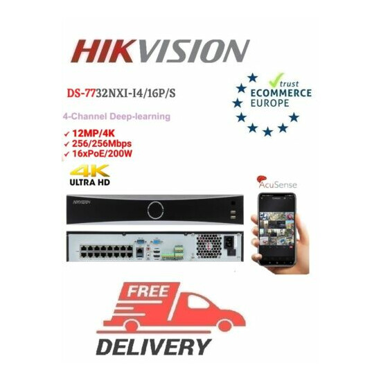 Hikvision DS-7732NXI-I4/16P/S 32 channels, 4x HDD, 16x PoE, Acusense NEW image {1}