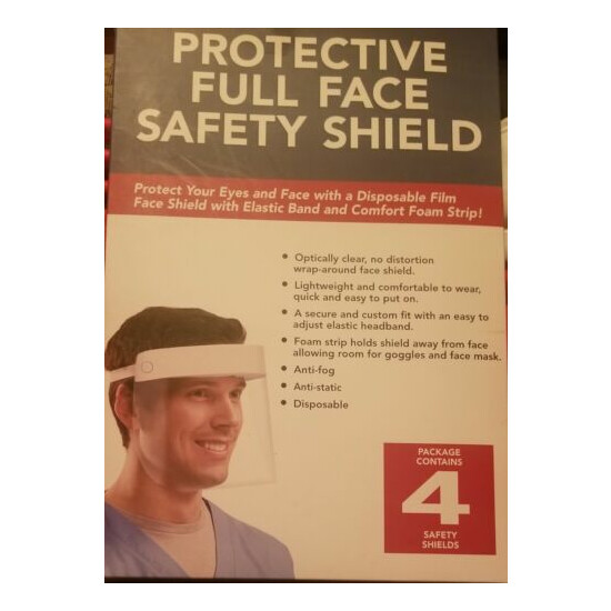 4 PCS Protective Full Face safety Shield. image {2}