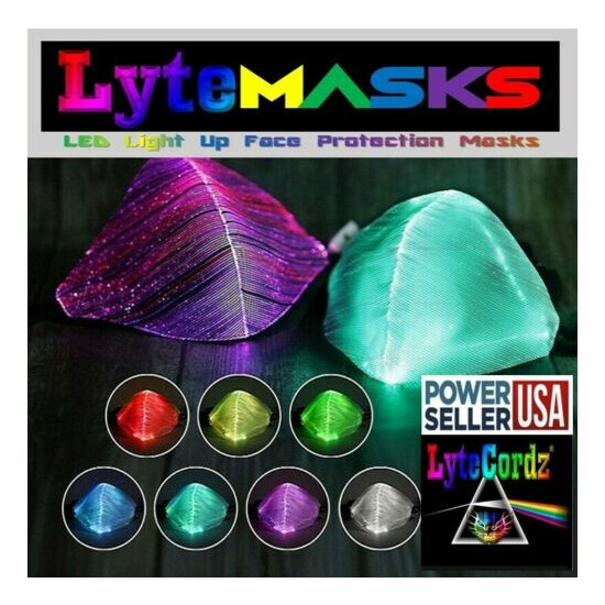 LYTEMASK - Light Up LED Colorful Glowing Mask - Face Protection Mask Cover image {2}