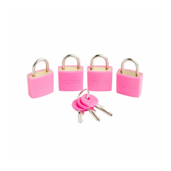 4x Travel Padlock Keyed Lock Pad Locker Locks Security Suitcase Luggage Bag4pack image {4}