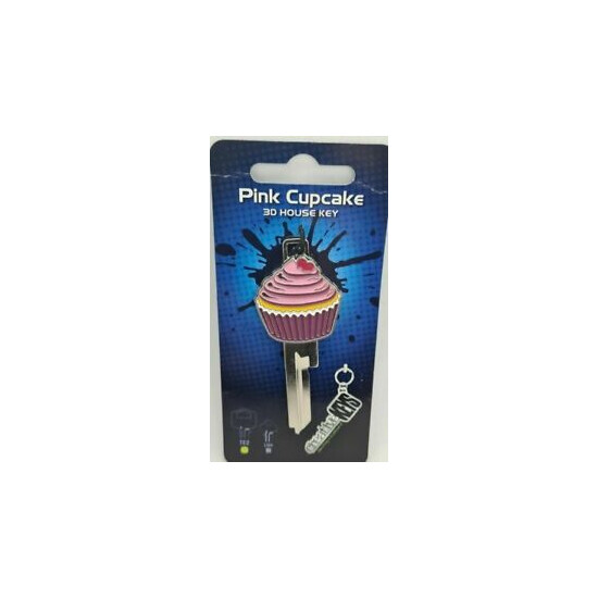 Pink Cupcake 3D House Key Blank - TE2 Keyway - Cakes - Keys - Locks image {1}
