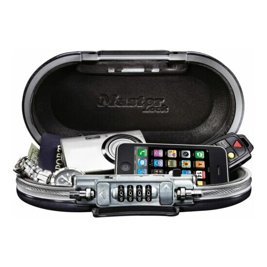 Master Lock 5900D Travel Portable Safe Set Your Own Combination - Gunmetal Grey image {1}