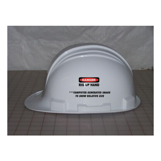 3 - Danger Rig Up Hand 1" x 2" Hard Hat Oilfield Toolbox Helmet Sticker H190 image {3}