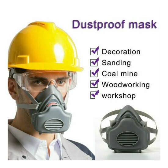 Full/Half Face Gas Mask Respirator Painting Spraying Safety Protection Facepiece Thumb {56}
