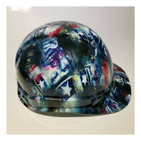 VENTED CAP STYLE Hard Hat custom hydro dipped EVIL UNCLE SAM AMERICAN EDITION  image {2}