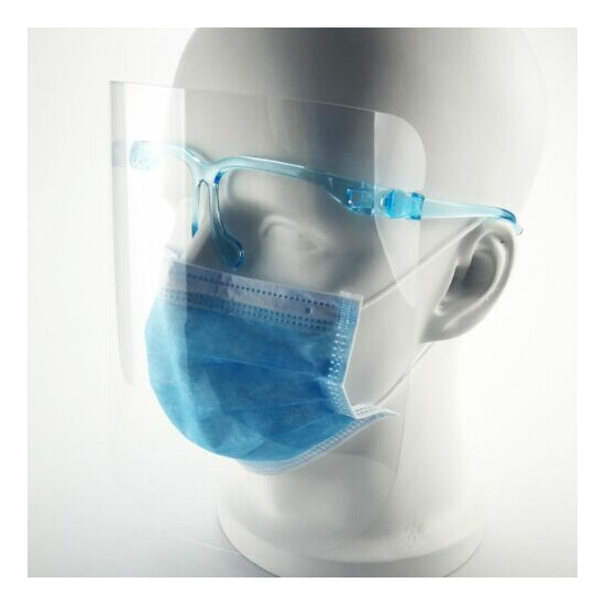 [25-50-100 PACK] Adult Anti-Fog Clear Safety Glasses Face Mask Shield Protection image {7}