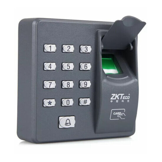 New ZKTeco Fingerprint+125KHz RFID Card+Password Door Access Controller Keypad image {1}