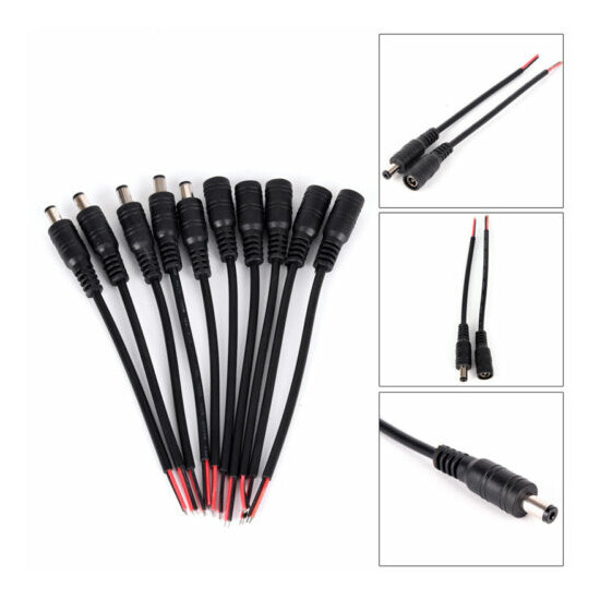 5pair Security 5.5x2.1mm Male+Female DC Power Socket Plug Connector Cable Wir-f$ image {2}