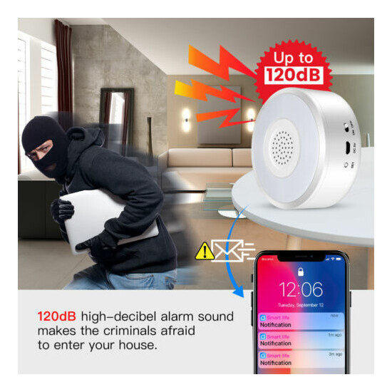 Wifi Alarm Kit Smart Security System W APP Push & Calling Alarms DIY No Monthly image {2}