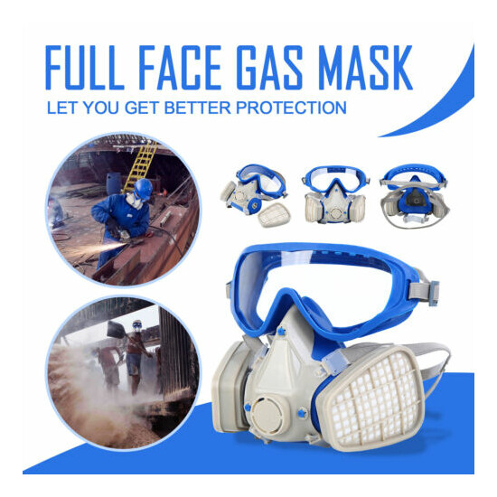 Full Face Gas Mask Cover Spraying Paint Chemical Comprehensive Respirator Mask image {1}