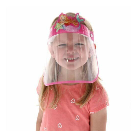 KIDS FACE SHIELD SAFETY COVER GUARD REUSABLE FULL PROTECTION VISOR 10 PACK image {26}
