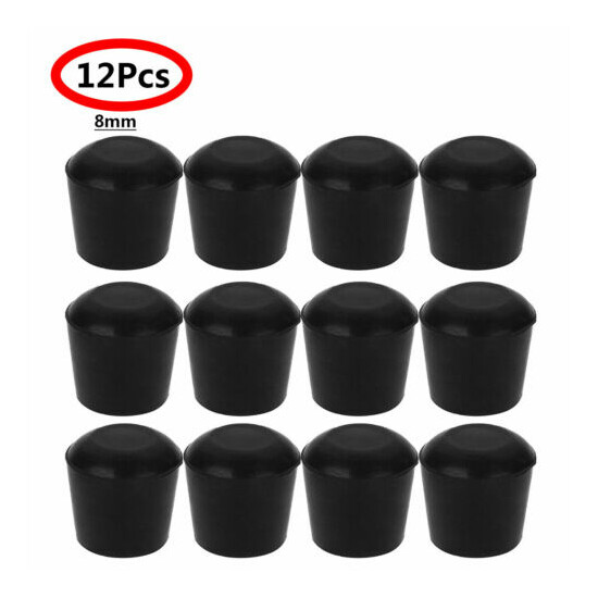 12 Pack Rubber Furniture Pad Feet Table Chair Leg Cap Cover Tips Floor Protector image {4}