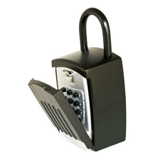 KeyGuard SL-501 Punch Button Large Capacity Key Storage Shackle Lock Box, Black image {3}