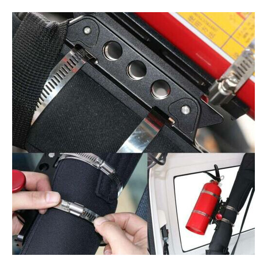 Adjustable Car Roll Bar Fire Extinguisher Holder For Jeep Wrangler TJ YJ JK CJ Thumb {8}
