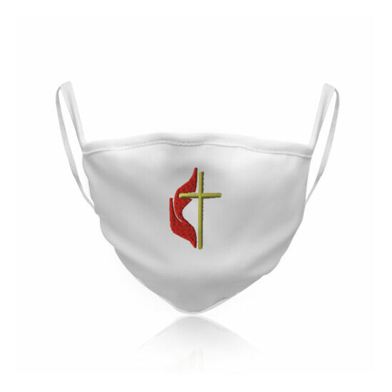 Cotton Washable Reusable Face Mask Methodist Fashion Covering Shield Religions image {1}
