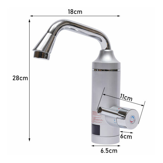 3000W Instant Electric Tankless Hot Water Heater Shower Sink Tap Faucet 220V image {2}