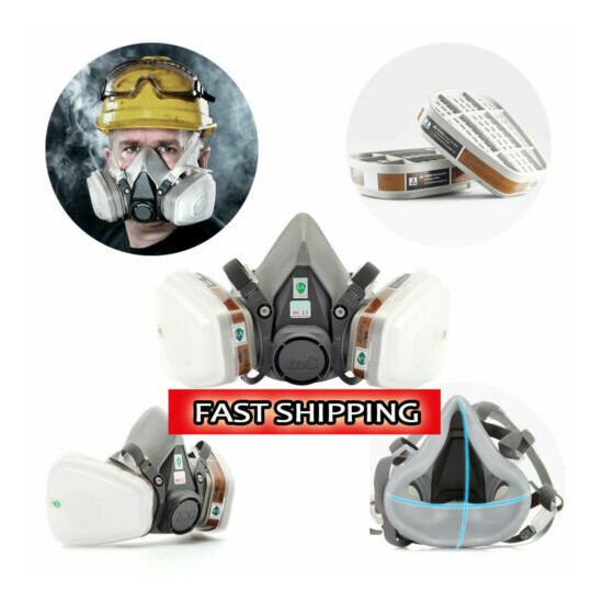 Special Offer 7in1 Gas Mask Spray Painting 6200 Respirator Safety Reusable image {3}