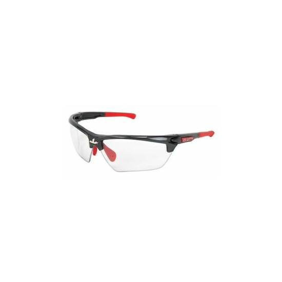 Crews Dominator 3 Safety Glasses Gunmetal Frame Clear Anti-Fog Lens image {1}
