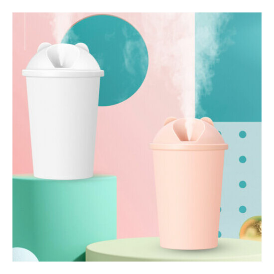 300ml USB Air Humidifier Ultrasonic Cup Mist Diffuser Colorful Light Car Office image {1}