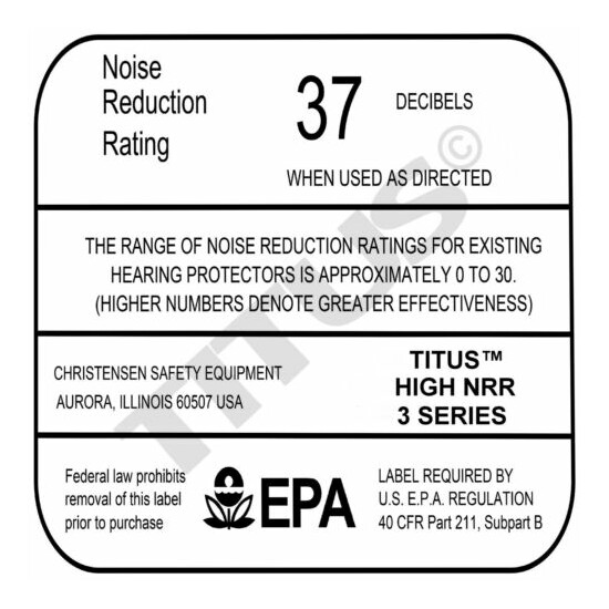 HIGHEST 37 NRR EARMUFF HEARING IMPACT PROTECTION NOISE REDUCTION SAFETY SOUND  image {2}