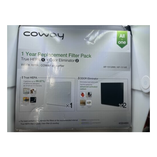 Coway True Hepa 1-Year Replacement Filter Pack For AP-1512HH / AP1518R 3304899 image {1}