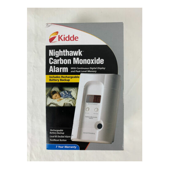 Kidde Nighthawk Carbon Monoxide Alarm With Rechargeable Battery￼￼ Backup NIB image {1}
