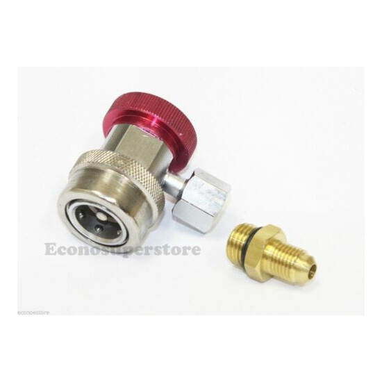 1/4" SAE Male Flare High Automotive Quick Coupler Connectors Adapter HVAC R134a image {1}