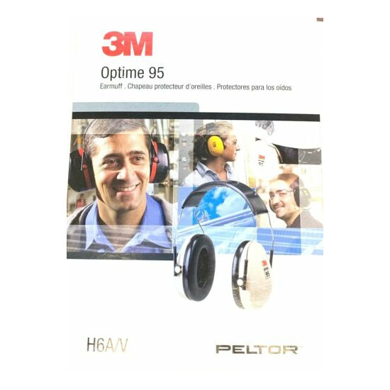 3M H6A/V OPTIME 95 HIGH VISIBILITY OVER-THE-HEAD EARMUFFS - USA MADE image {7}