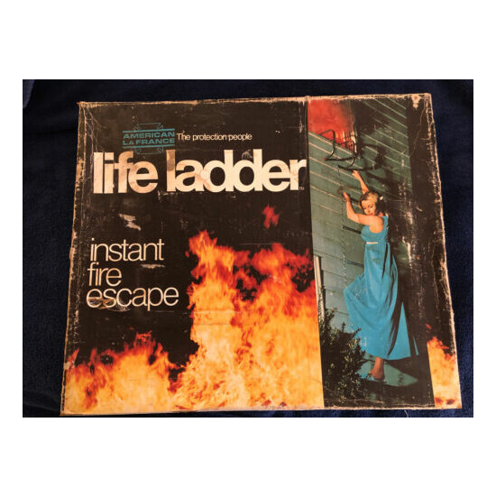 American LaFrance Life Ladder Fire Escape Ladder Model 2D 15 Feet Original Box image {1}