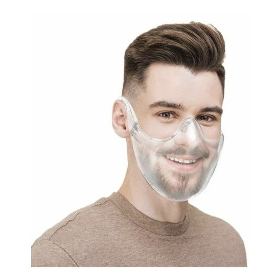 Clear Face Mask Cover 3D Durable Shield Reusable Transparent Plastic Bracket USA image {5}