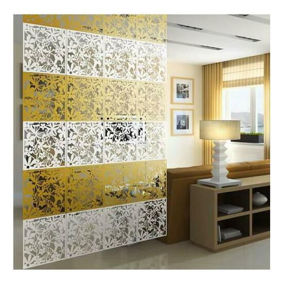12Pcs Hanging Wall Panels Room Divider Wall Decals DIY Home Decor 15.7"x15.7" image {2}