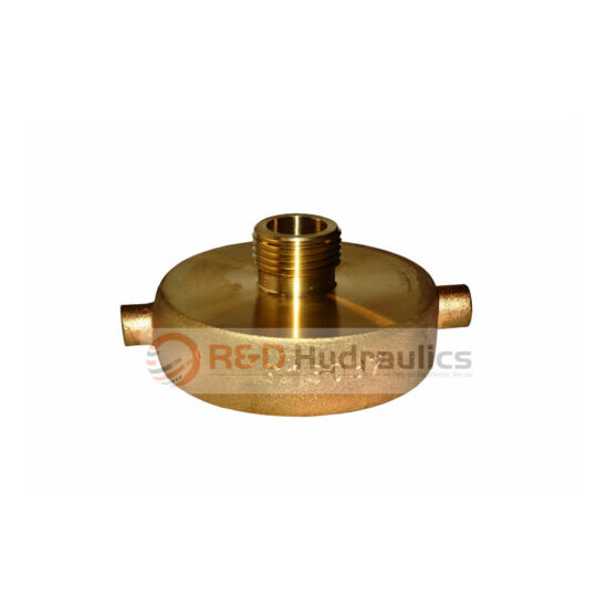 Brass Fire Hydrant Adapter 1-1/2" NST Female x 3/4" Male Garden Hose image {2}