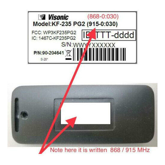 VISONIC KP-141 PG2 Two-Way Portable Remote Keypad RFID 915MHz image {3}