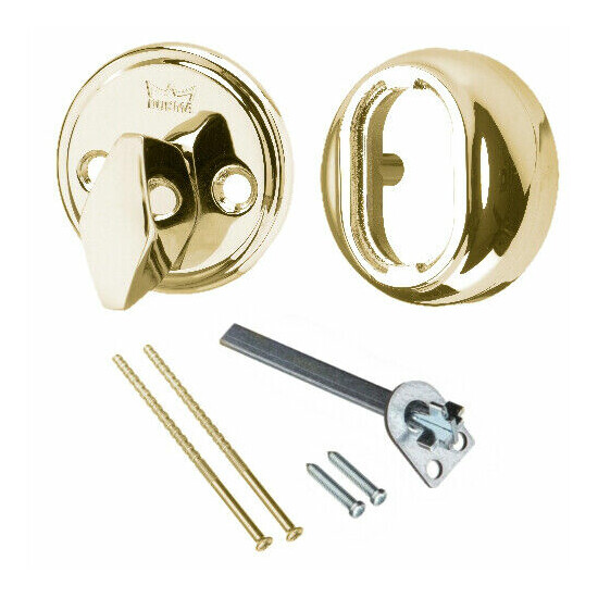 Scandinavian accessory set OEM Dorma brass, thumbturn, outer ring, cross, screws image {1}